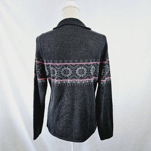Meister Wool Blend Snowflake 1/4 Zip Pullover Sweater X-large - Picture 6 of 10